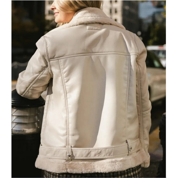 Blank NYC Faux Leather Lining Soft Faux Fur Moto Jacket Size S - Picture 7 of 7